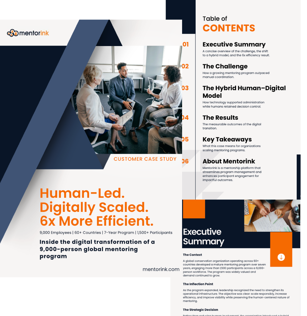Mentorink case study, mentoring program case study, mentoring case study, mentorship case study