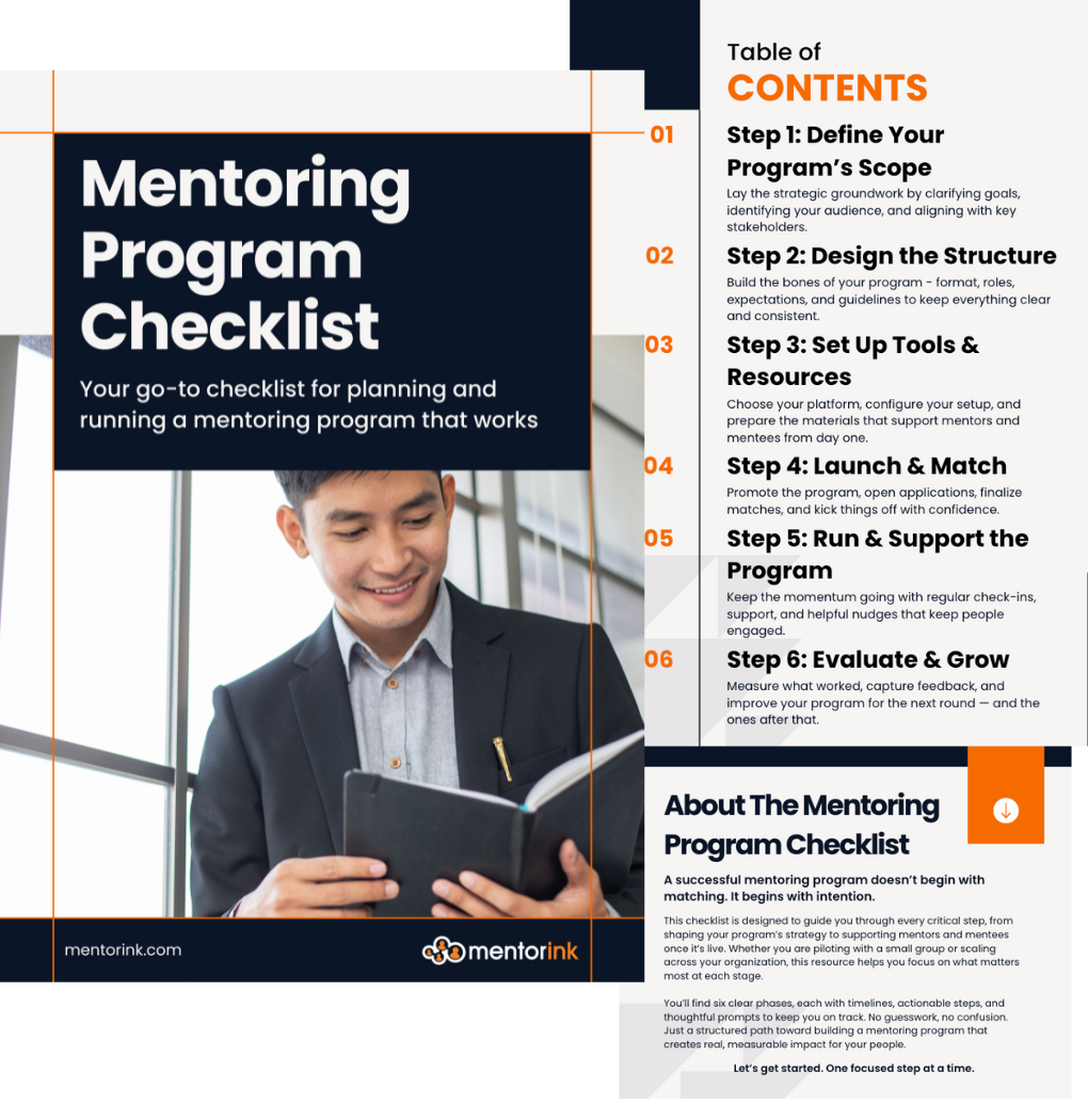 mentoring checklist, mentoring program checklist, mentorship program checklist