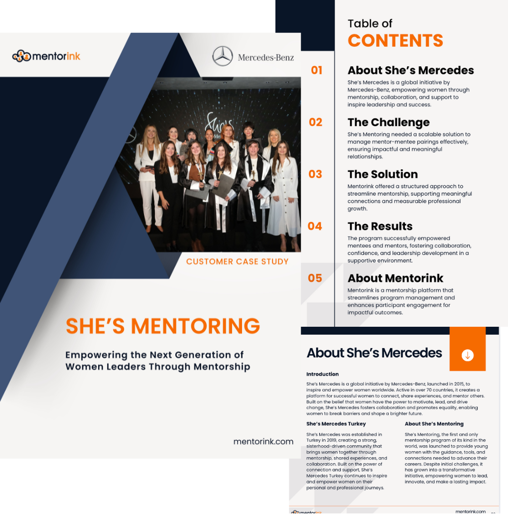 case study, mentoring case study, mercedes case study, mercedes-benz case study, she's mercedes, she's mentoring