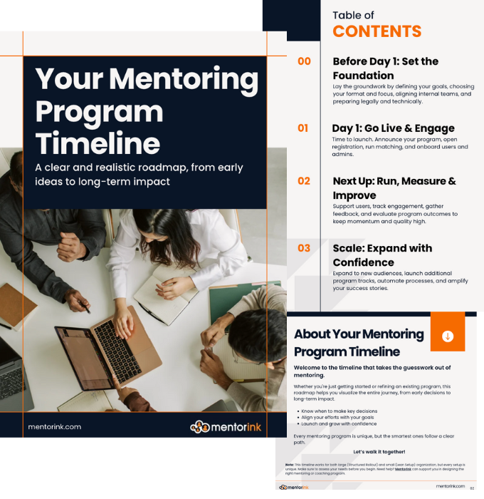 mentoring program timeline, mentoring timeline, mentorship timeline,
